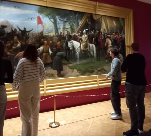 A Munkácsy-kiállítás megtekintése